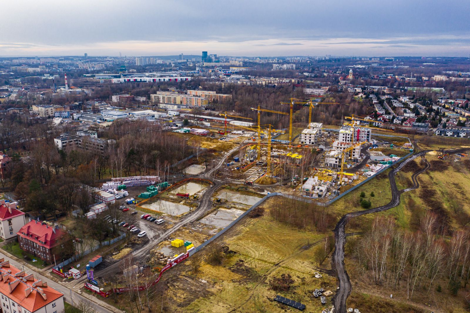 Inwestycja mieszkaniowa przy ul. Korczaka w Katowicach – zaawansowanie prac konstrukcyjnych 45 proc.